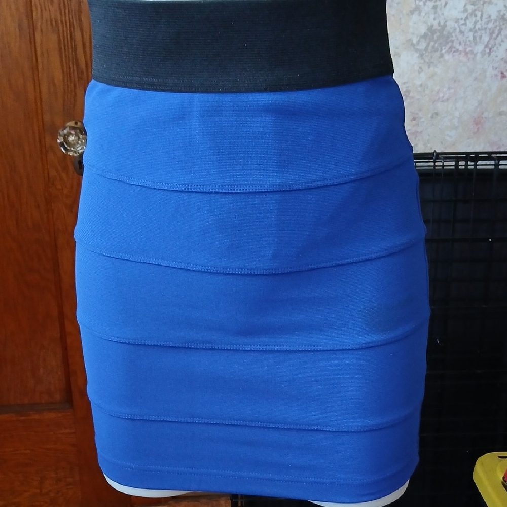 Skirt...Bundle of 2...blue Stooshy brand and Black dotted H&M brand